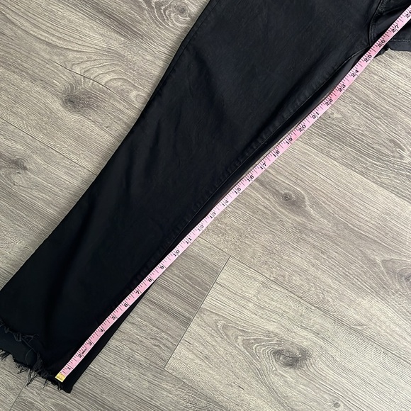 MOTHER The Insider Crop Step Fray Not Guilty Size 28 Bootcut Black Grunge 90s - Picture 11 of 12